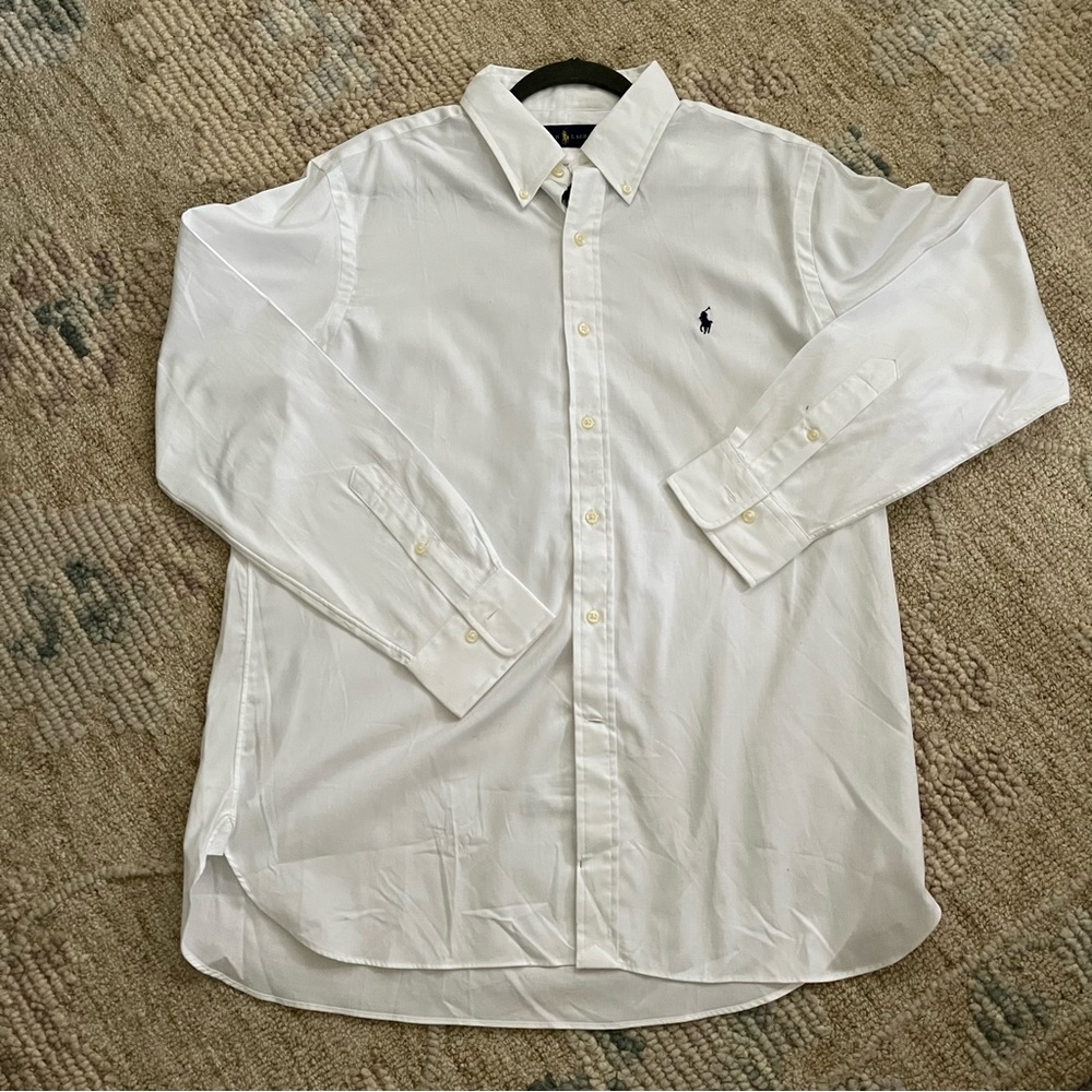NWOT Ralph Lauren men’s white cotton button down shirt size 16 1/2 34/35. - Picture 3 of 7